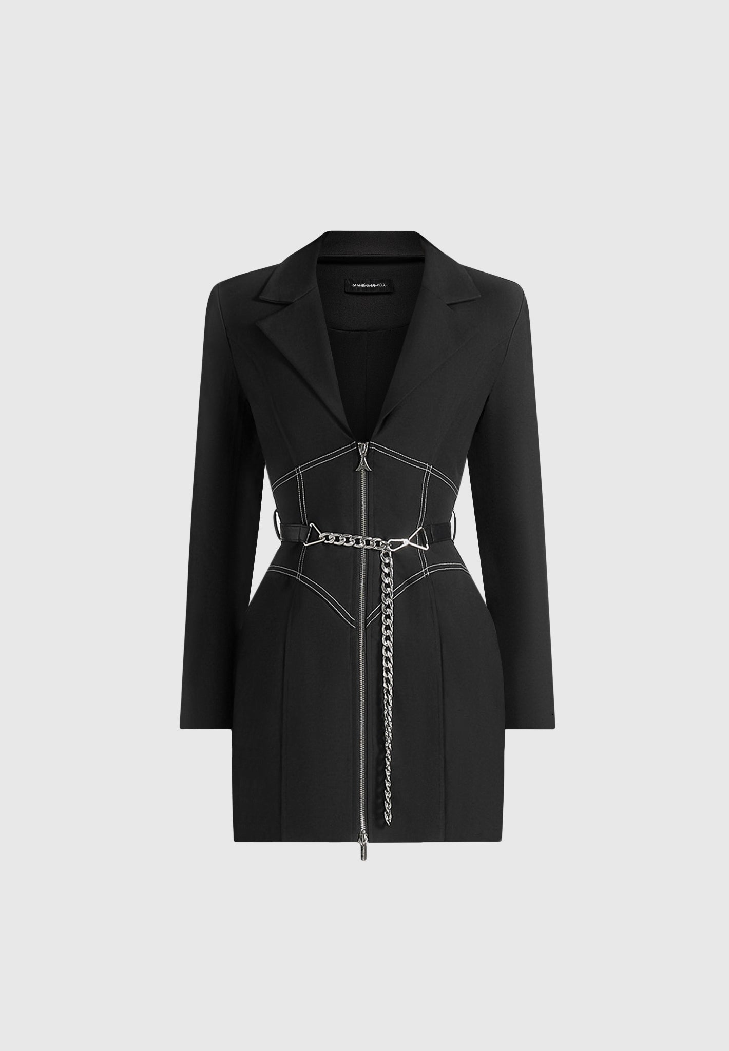 corset-blazer-dress-with-chain-black-2