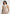 Irene - Collar Detail Cinched Suit Vest - Beige/White