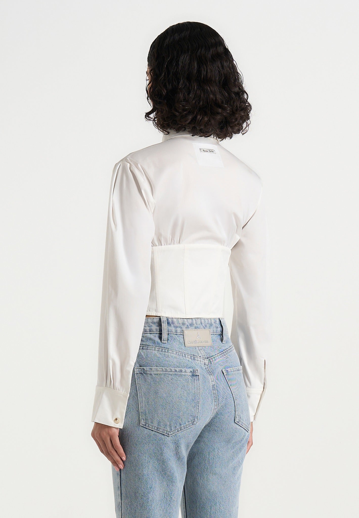 Margot - Cotton Corset Shirt - White