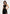 June - Chain Belt Cut-Out Georgette Halter Maxi Dress - Black