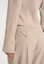 Sonia - Tailored Cinch Shirt - Beige
