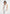 Bridget - V Neck Asym Ruched Maxi Dress - White