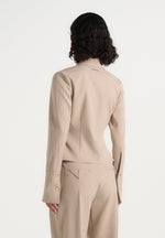 Sonia - Tailored Cinch Shirt - Beige