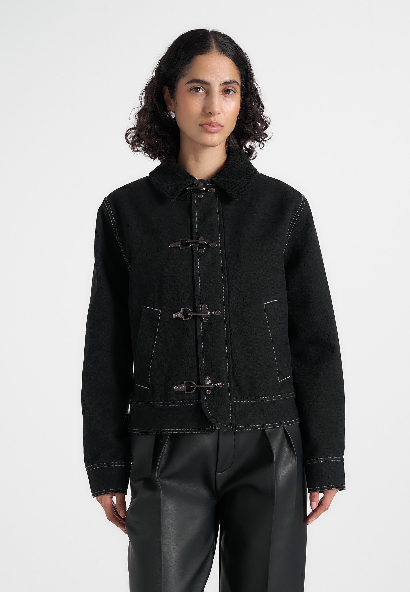 nino-clasp-detail-contrast-stitch-gabardine-jacket-black