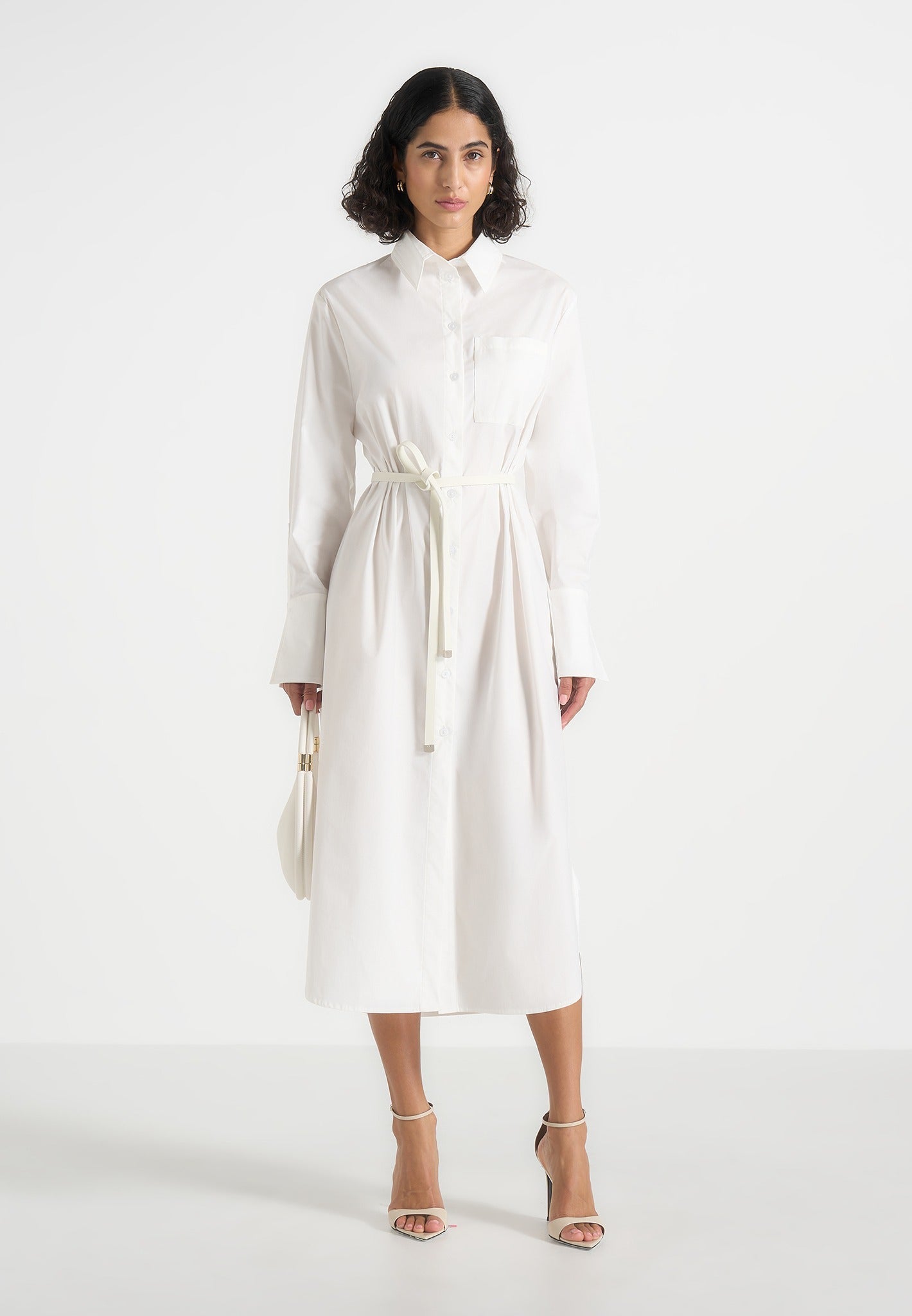 isa-belted-cotton-midi-shirt-dress-white