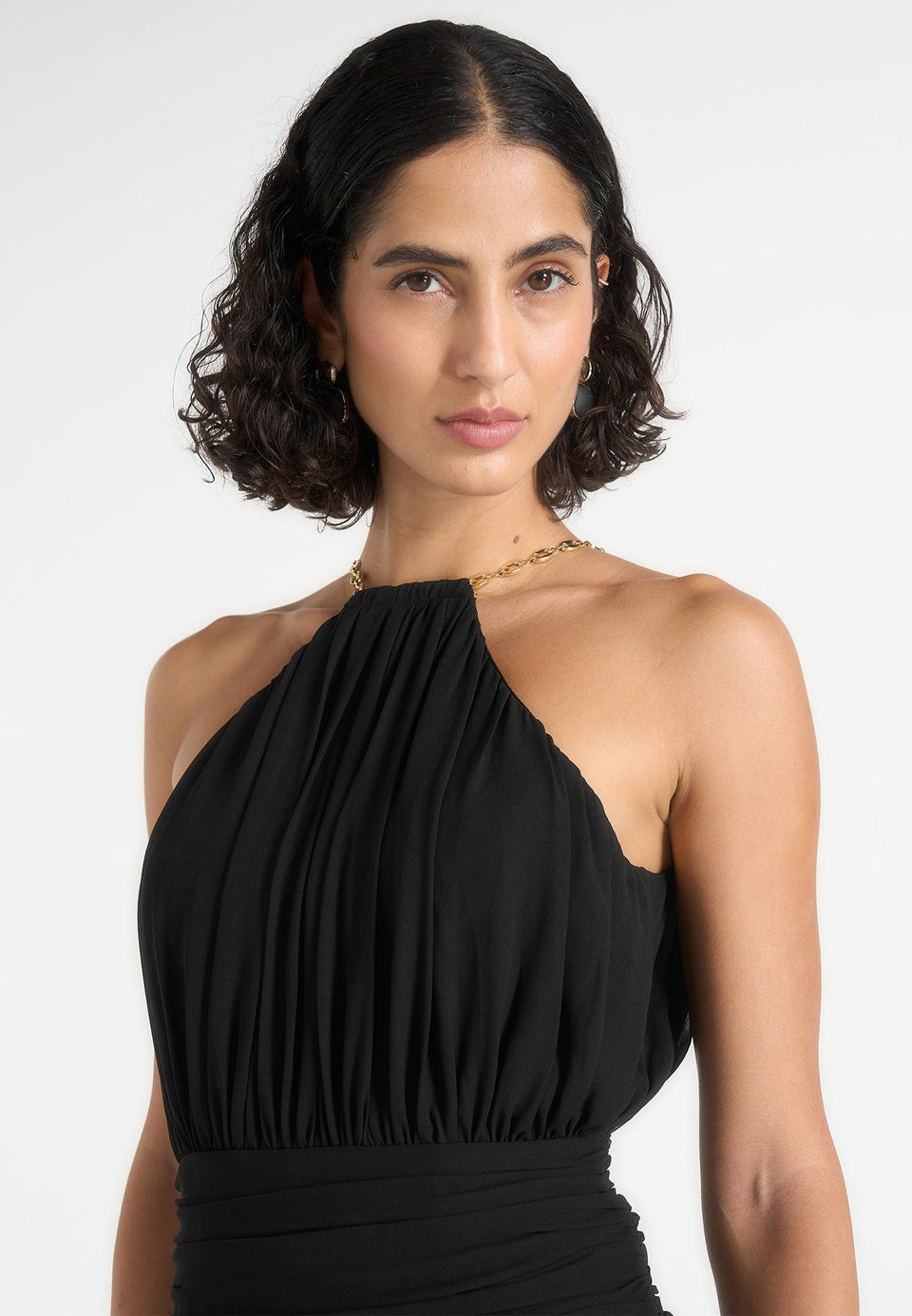 fabienne-metallic-ruched-halterneck-maxi-dress-black
