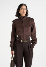delfina-suede-layered-shoulder-cropped-bomber-jacket-brown