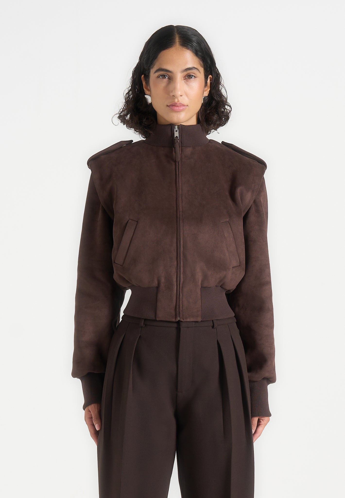 delfina-suede-layered-shoulder-cropped-bomber-jacket-brown