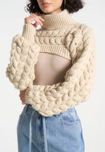 turtleneck-cable-knit-arm-warmers-beige