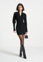 chunky-knit-jumper-dress-black