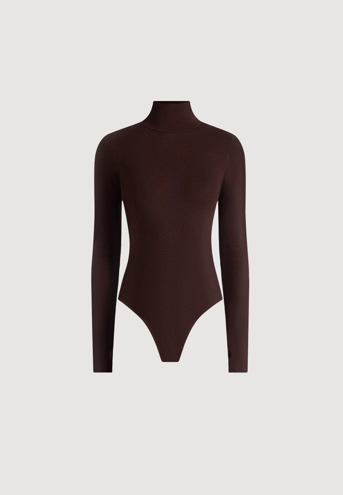 Honor - Wool-Blend Turtleneck Knit Bodysuit - Brown