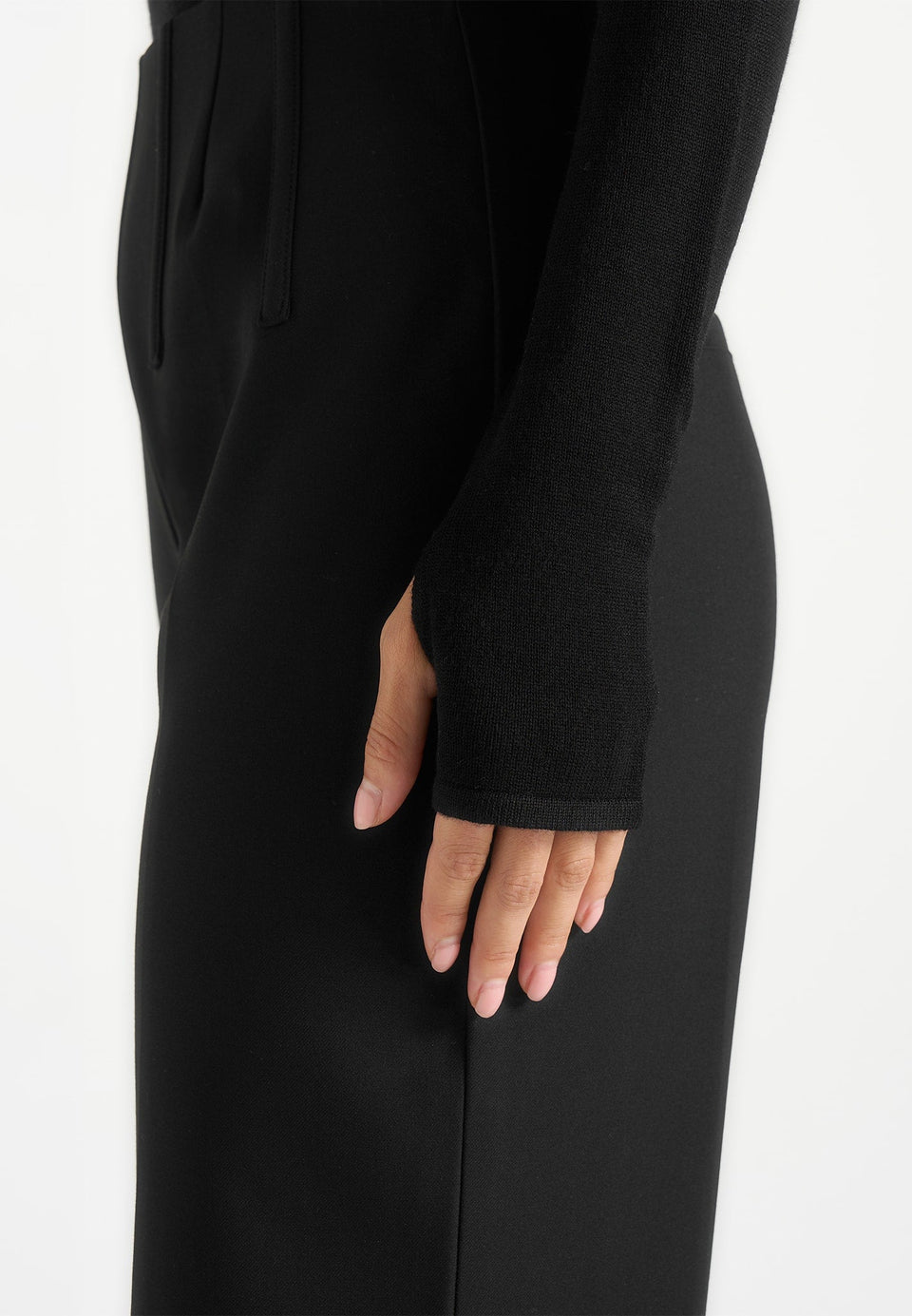 Honor - Wool-Blend Turtleneck Knit Bodysuit - Black