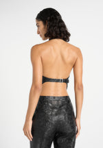 claudette-embossed-leather-halterneck-backless-top-black