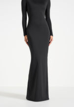 Tilly - Open Back Chain Detail Maxi Dress - Black