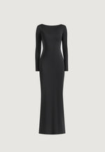 Tilly - Open Back Chain Detail Maxi Dress - Black