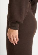 Esme - Belted Knit Maxi Jumper Dress - Brown