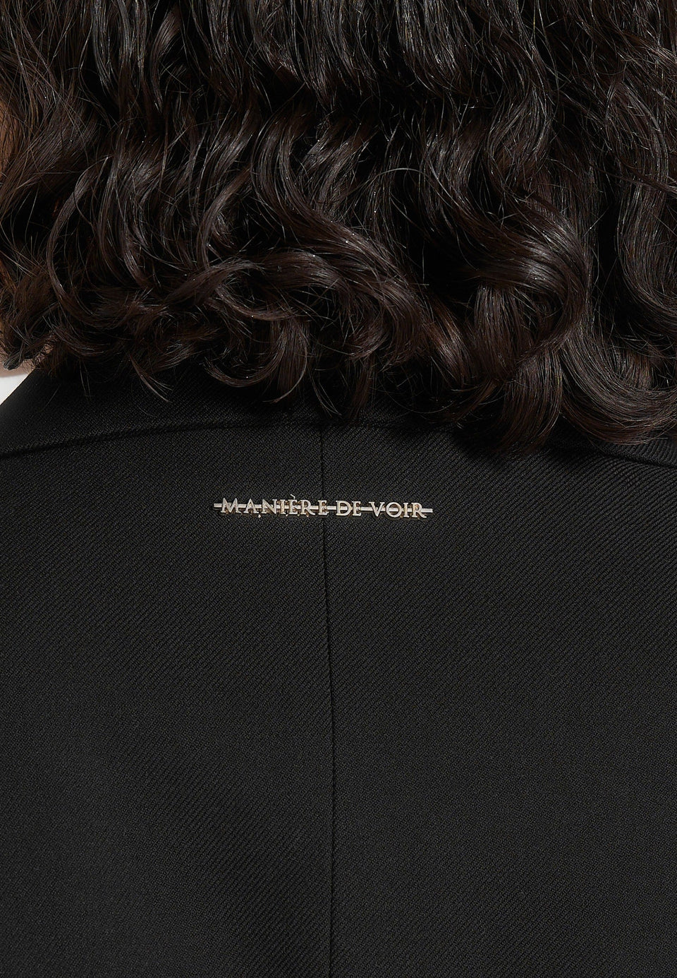 Maia Contrast Satin Blazer - Black