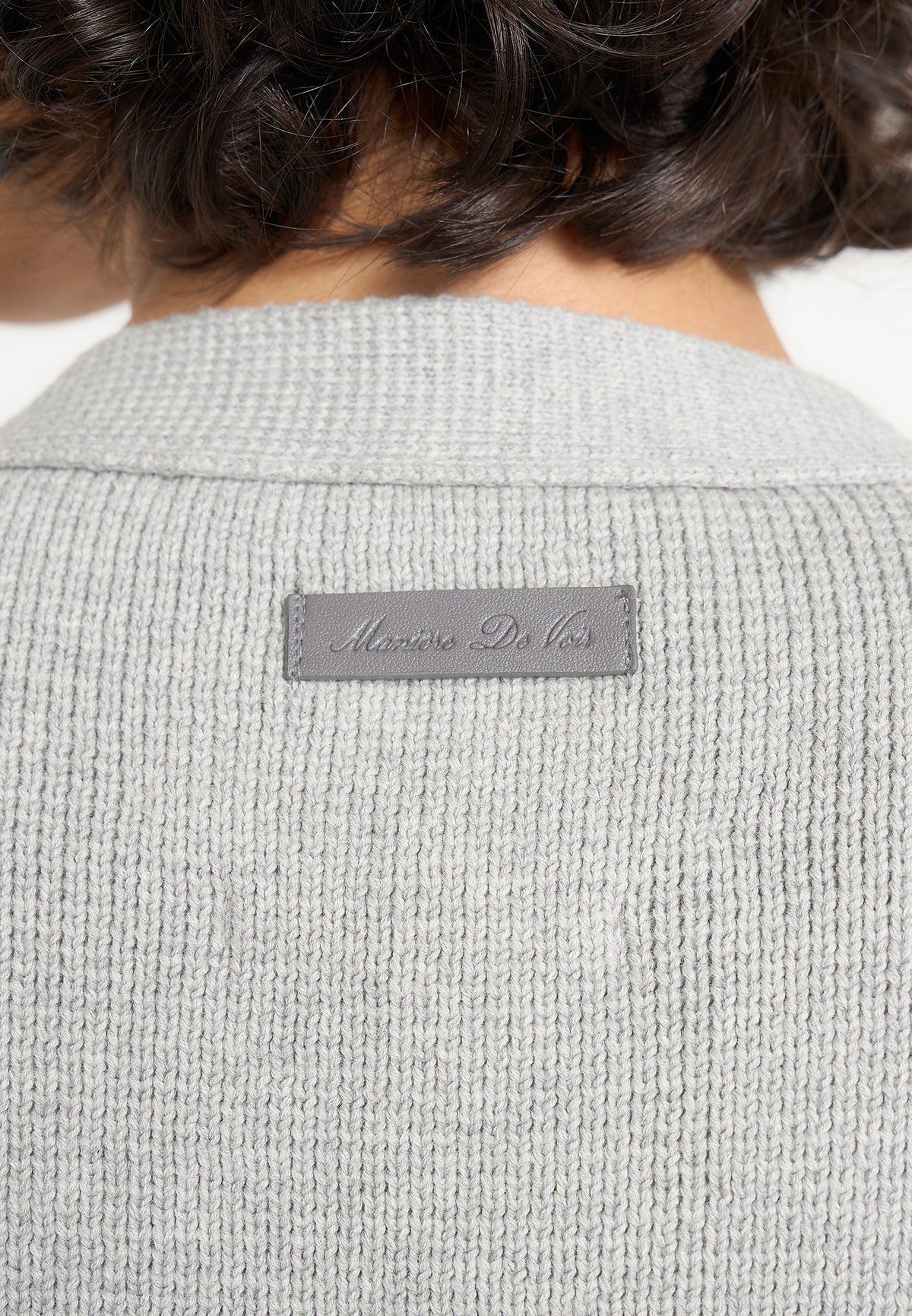 Tessa - Cinched Waist Cotton Cardigan - Grey