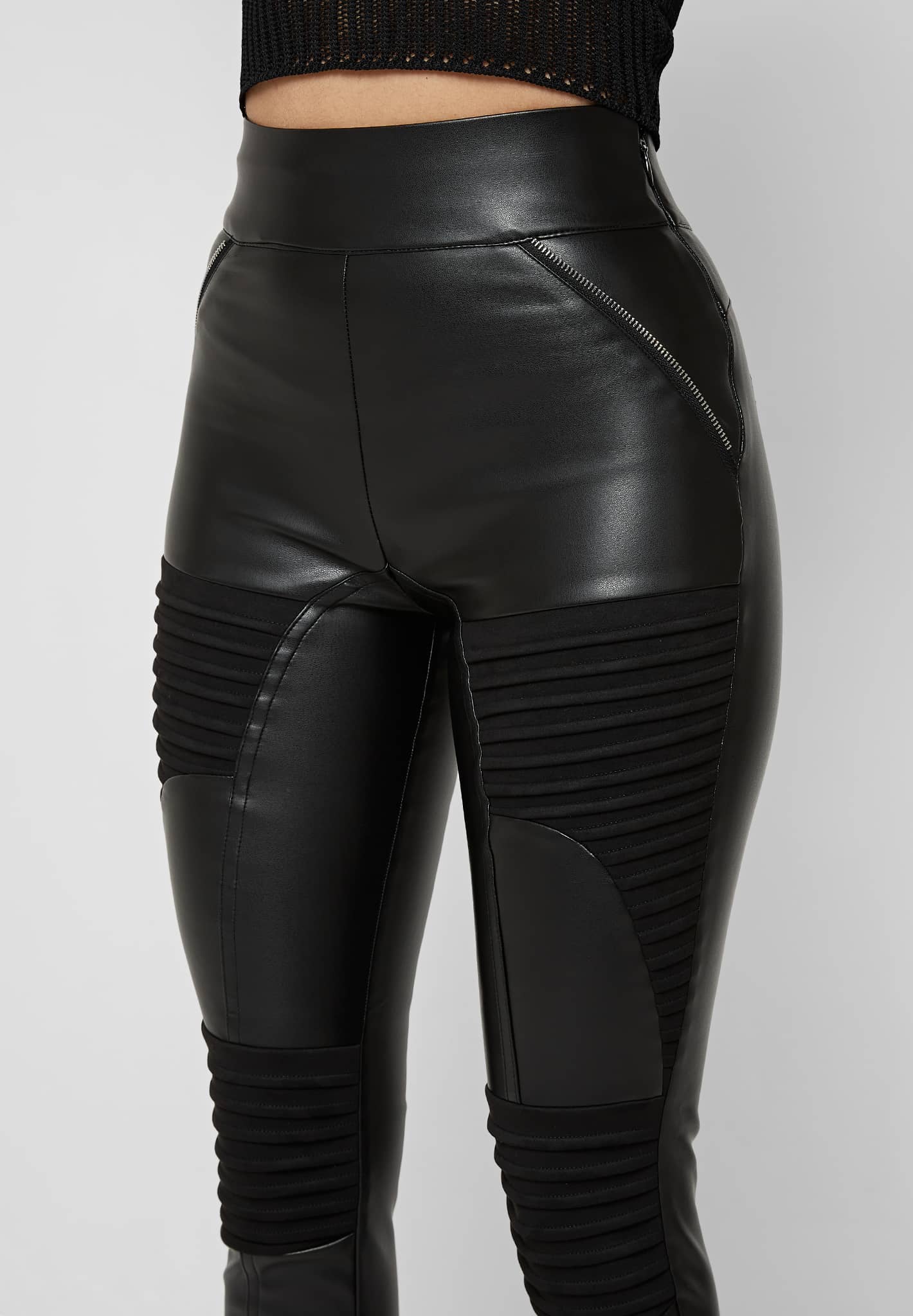 vegan-leather-suede-ribbed-legging-black