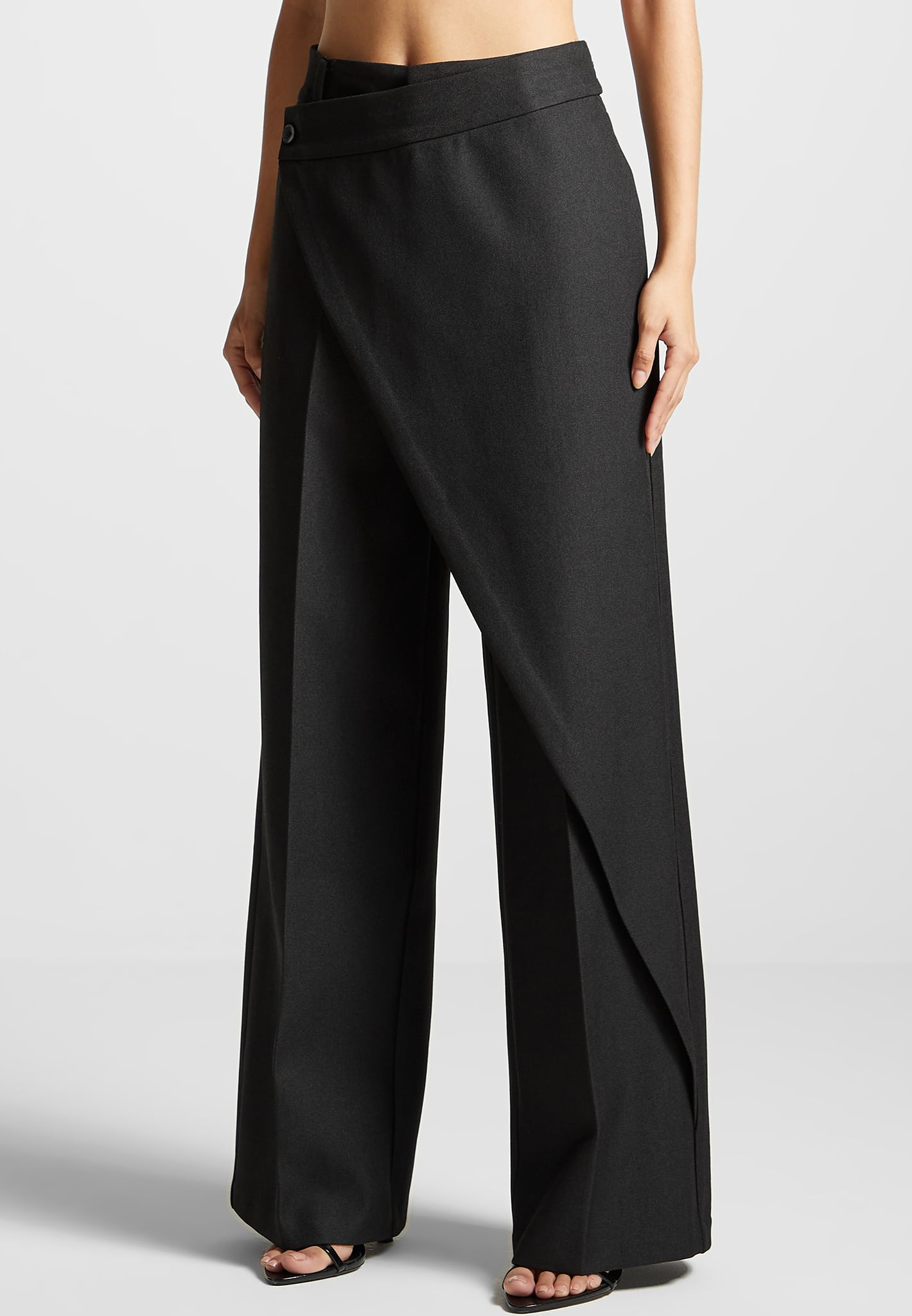 High Waisted Tailored Trousers - Black