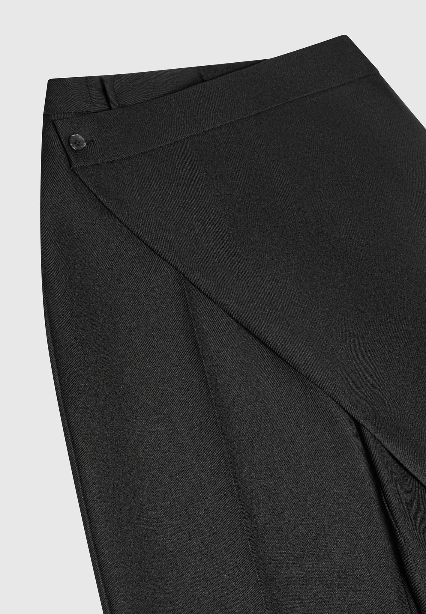 Wrap Tailored Trousers - Black