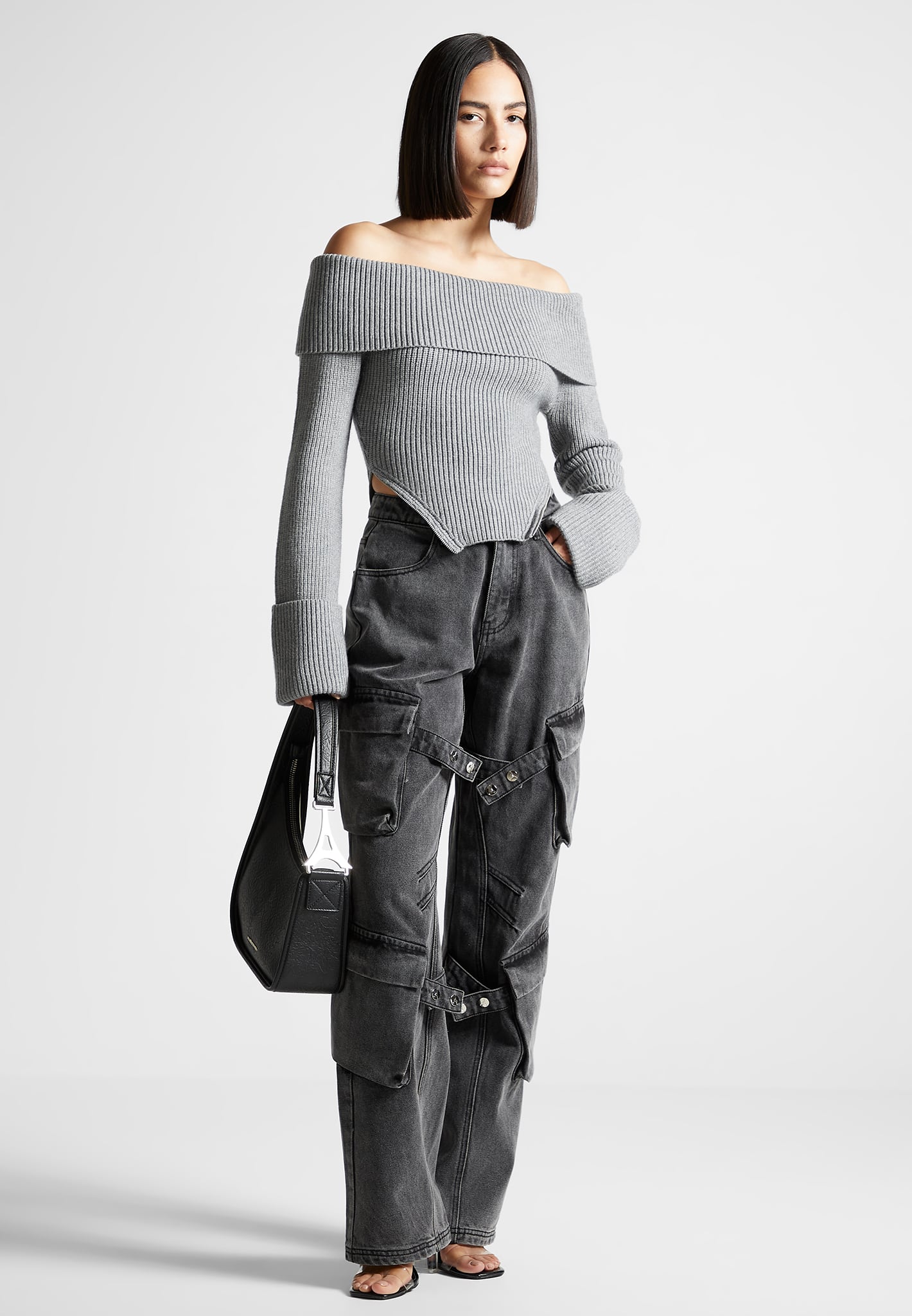 zip-detail-knit-bandeau-top-grey 