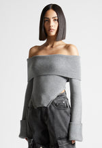 zip-detail-knit-bandeau-top-grey