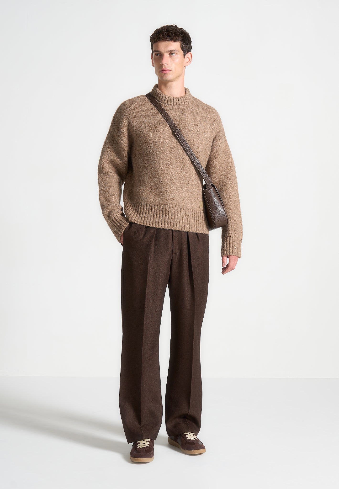 art-slogan-brushed-wool-knit-jumper-beige