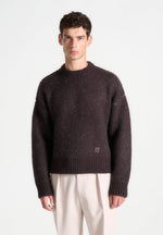 art-slogan-brushed-wool-knit-jumper-brown