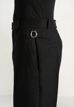 Dorian - Pleated Tailored Pants - Black