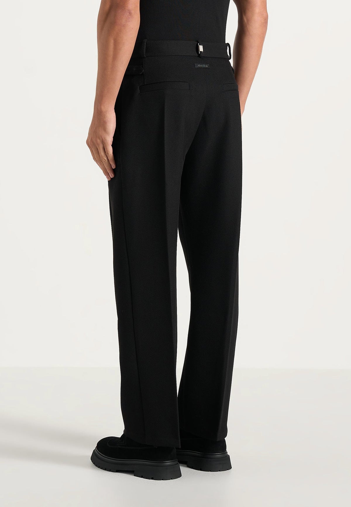 Dorian - Pleated Tailored Pants - Black