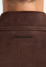 Vince - Suede Contrast Stitch Jacket - Brown
