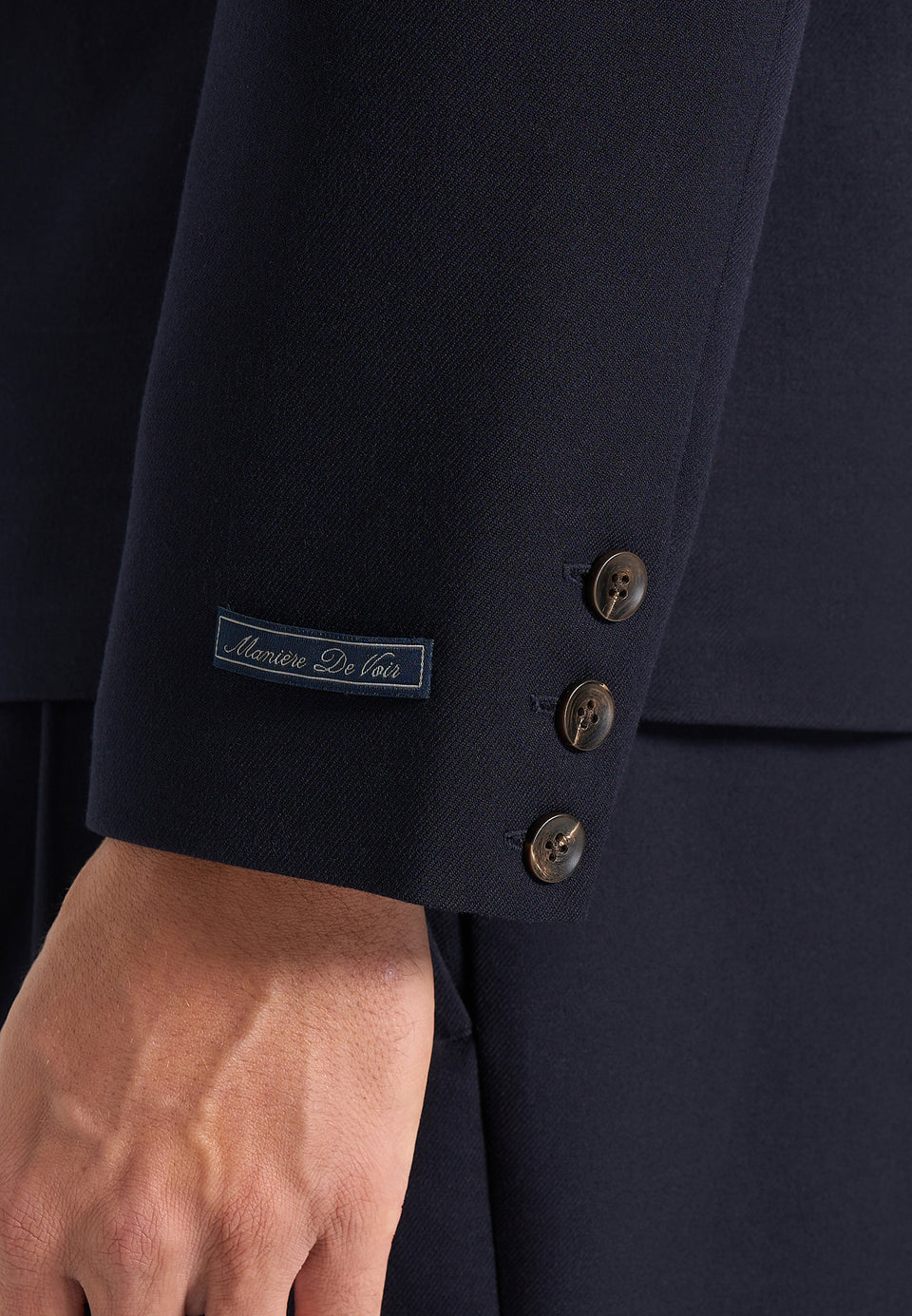 Didier - Double Breasted Wool-Blend Tailored Suit Jacket - Dark Navy