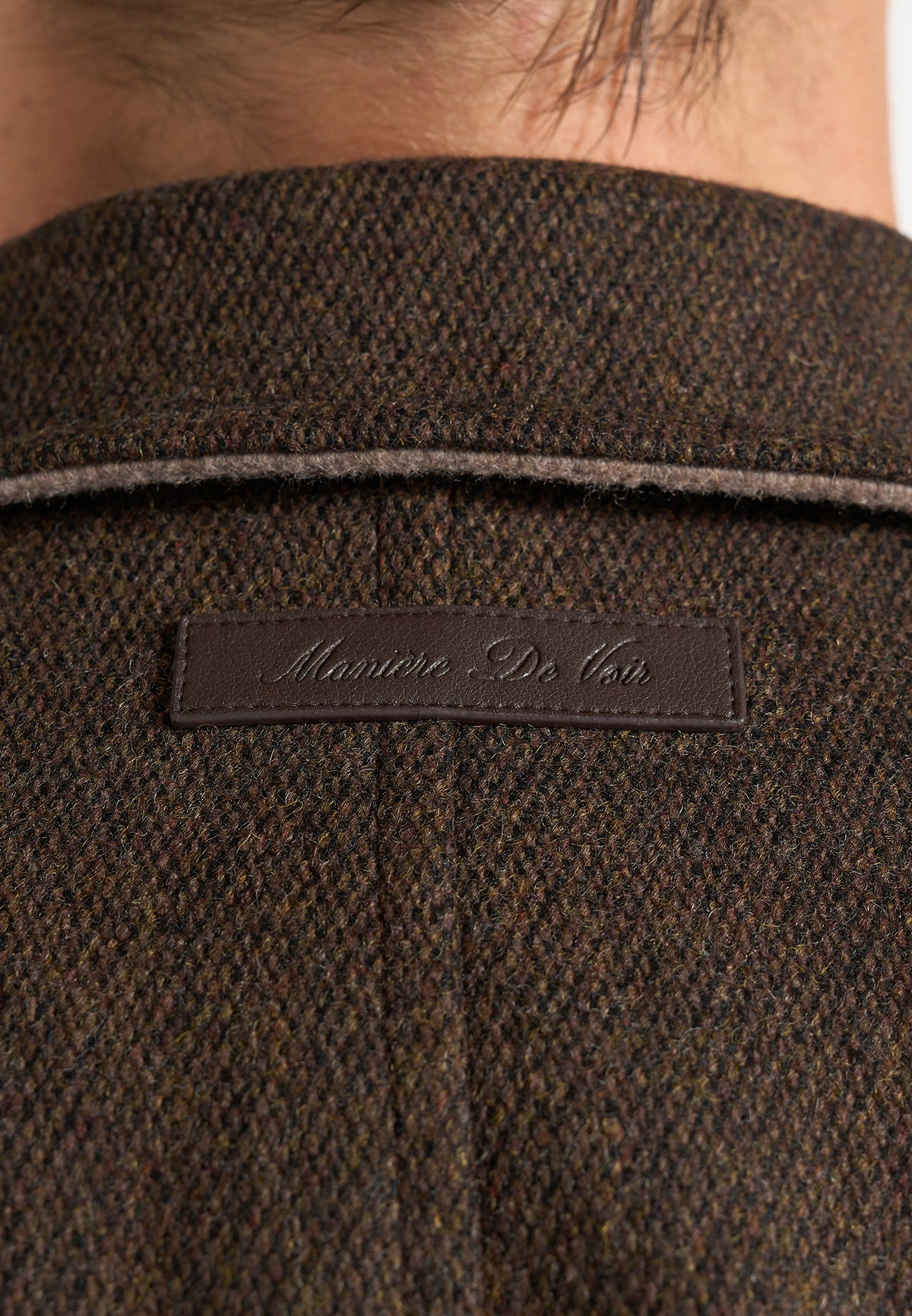 Alfie - Reversible Belted Wool Blend Car Coat - Brown / Taupe
