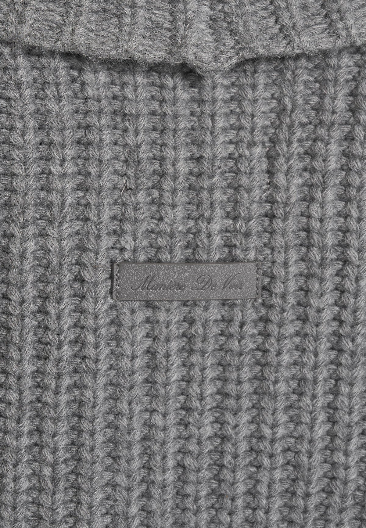Makayla - Shawl Collar Rib Knit Cardigan - Grey