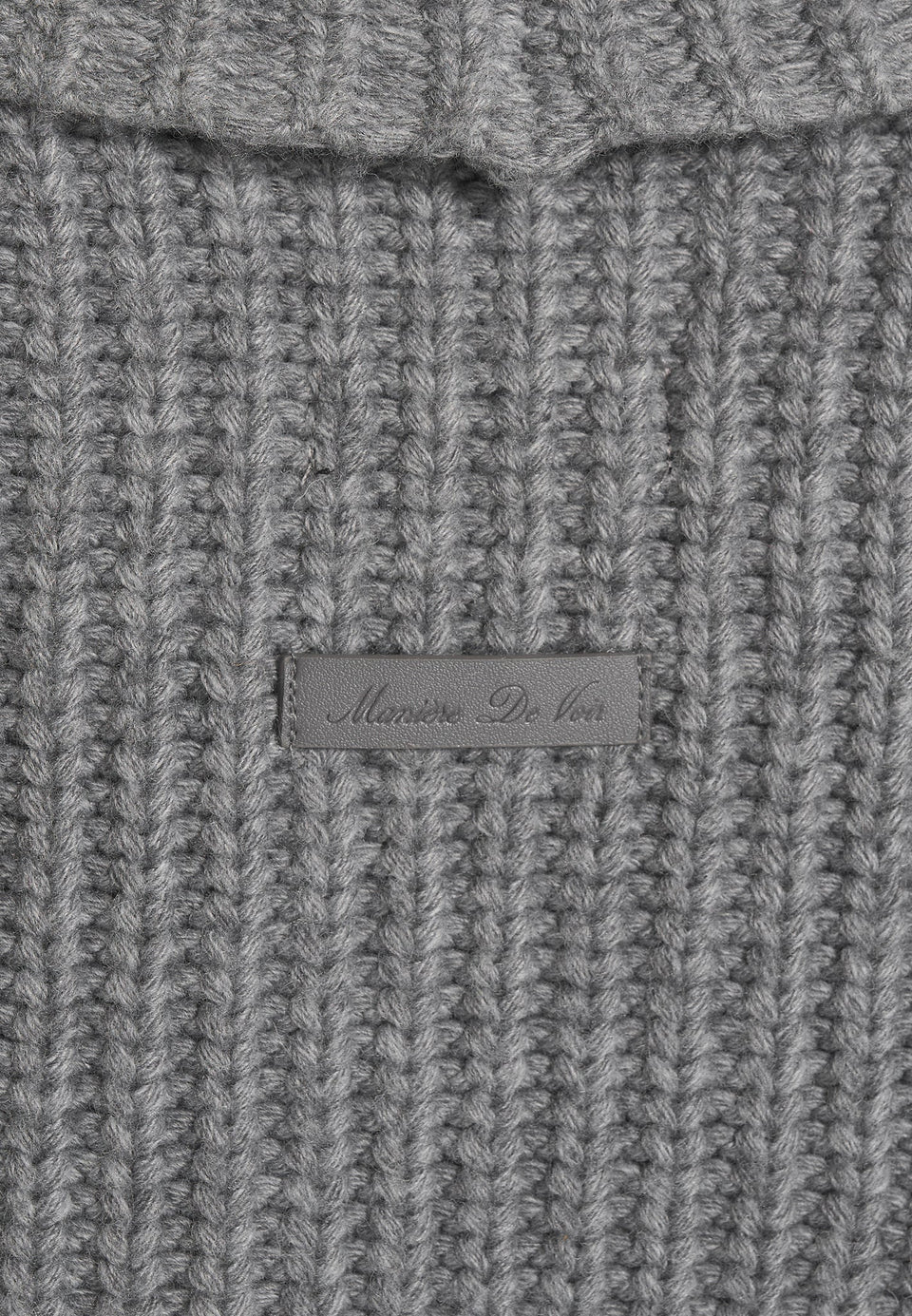 Makayla - Shawl Collar Rib Knit Cardigan - Grey
