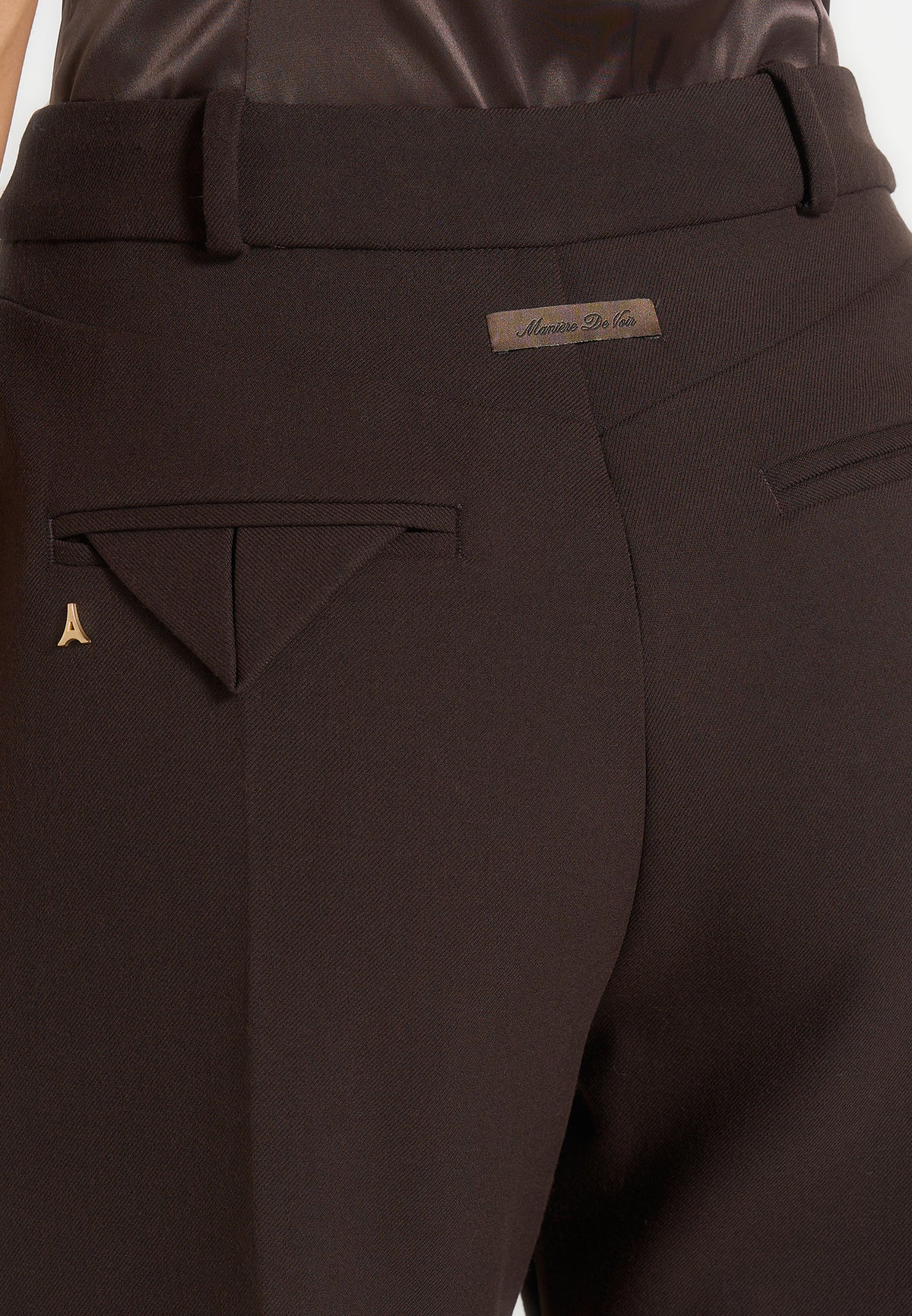 Julie - Tailored Twin Pleat Pants - Brown
