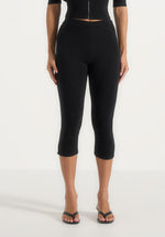 Zola - Knit Capri Leggings - Black