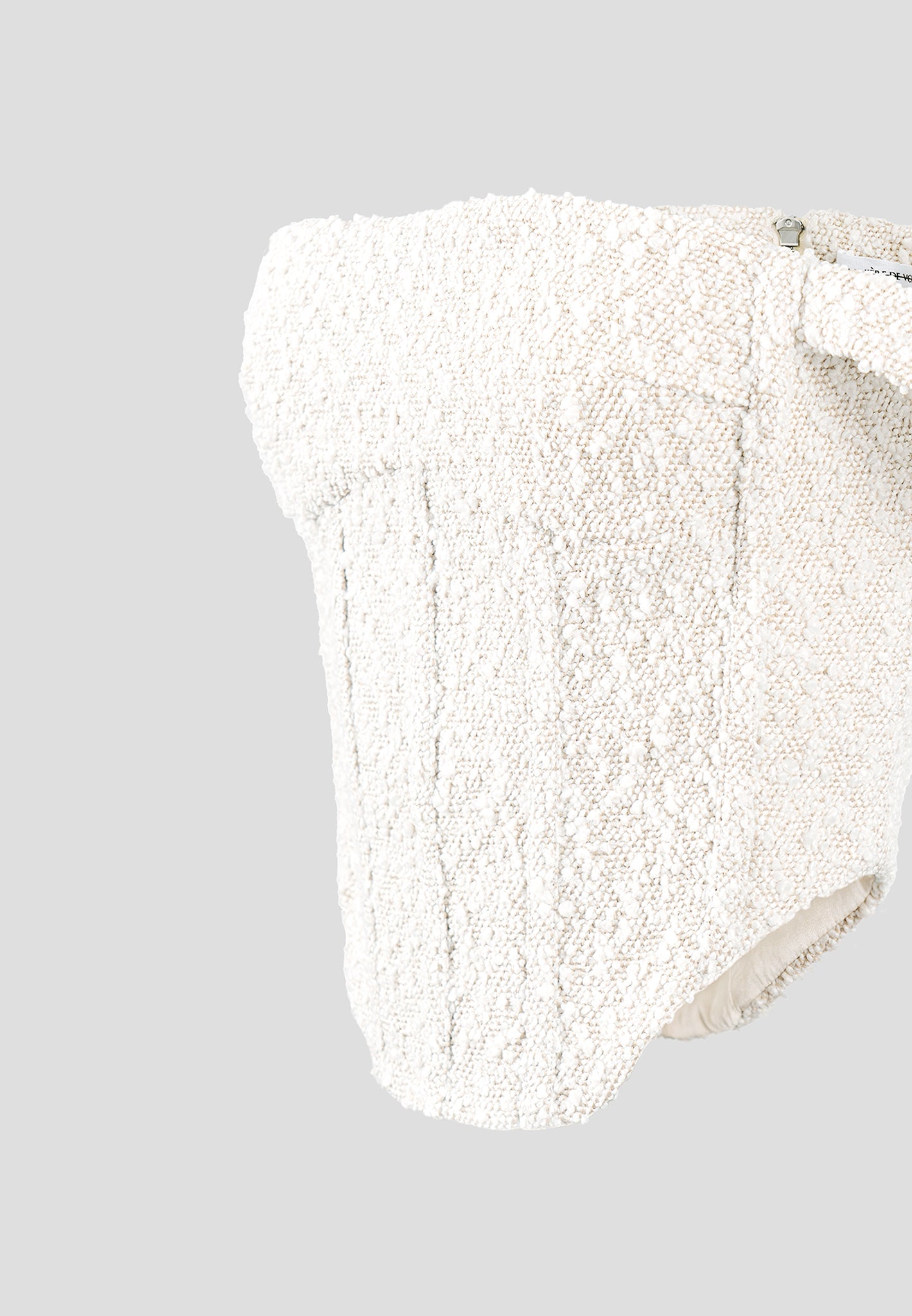 Bonnie - Boucle Bardot Corset Top - Off White