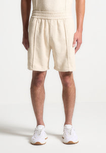 Boucle Pintuck Shorts - Beige