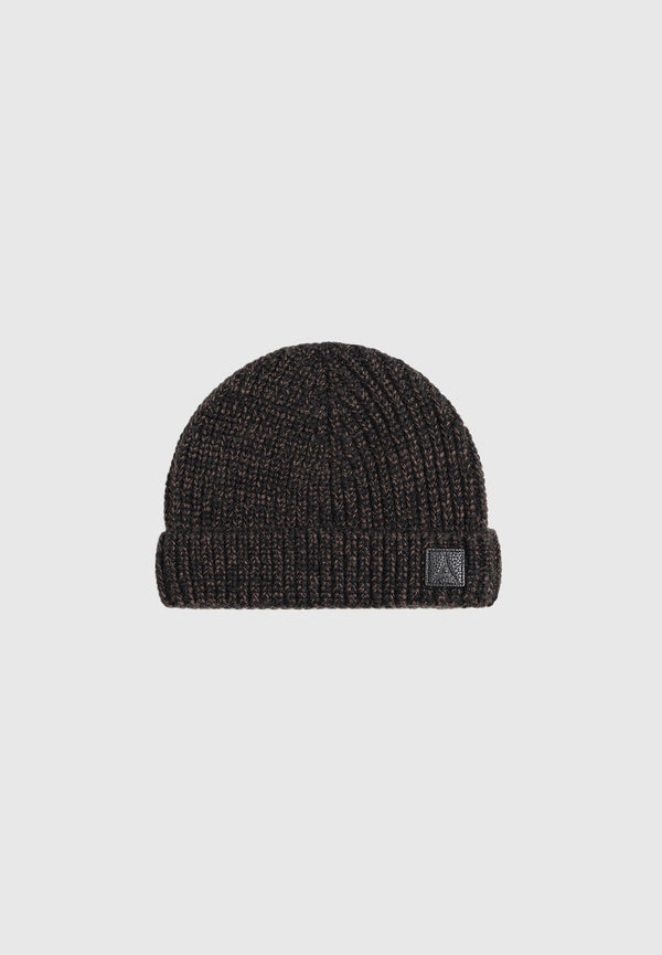 Aryel - Brushed Wool Beanie Hat - Black