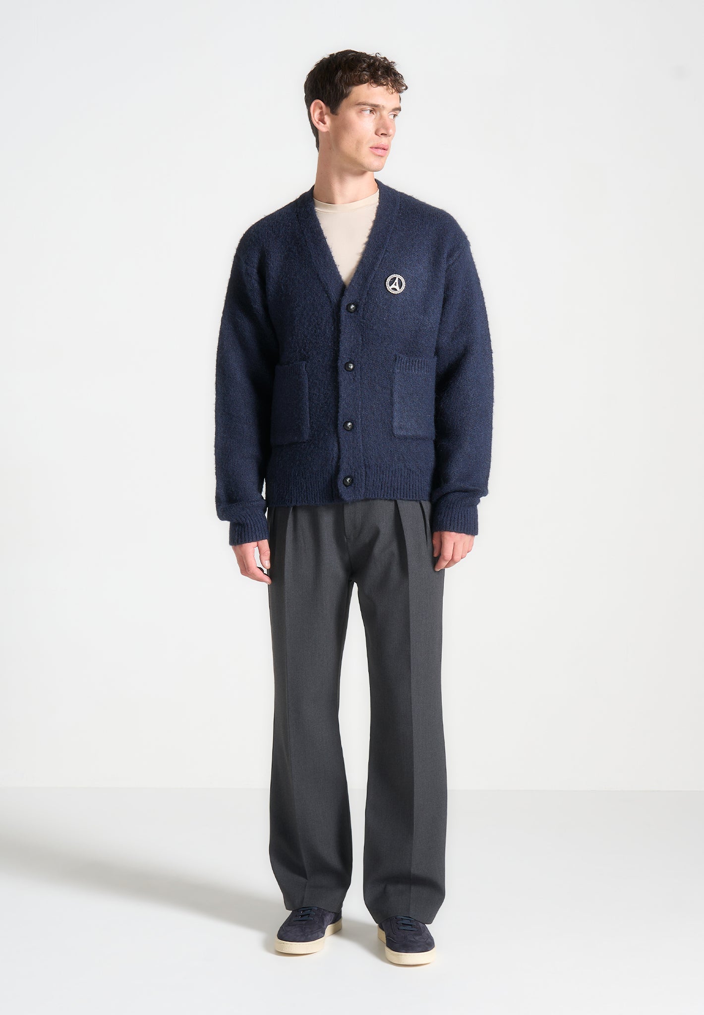 brushed-wool-knit-cardigan-navy