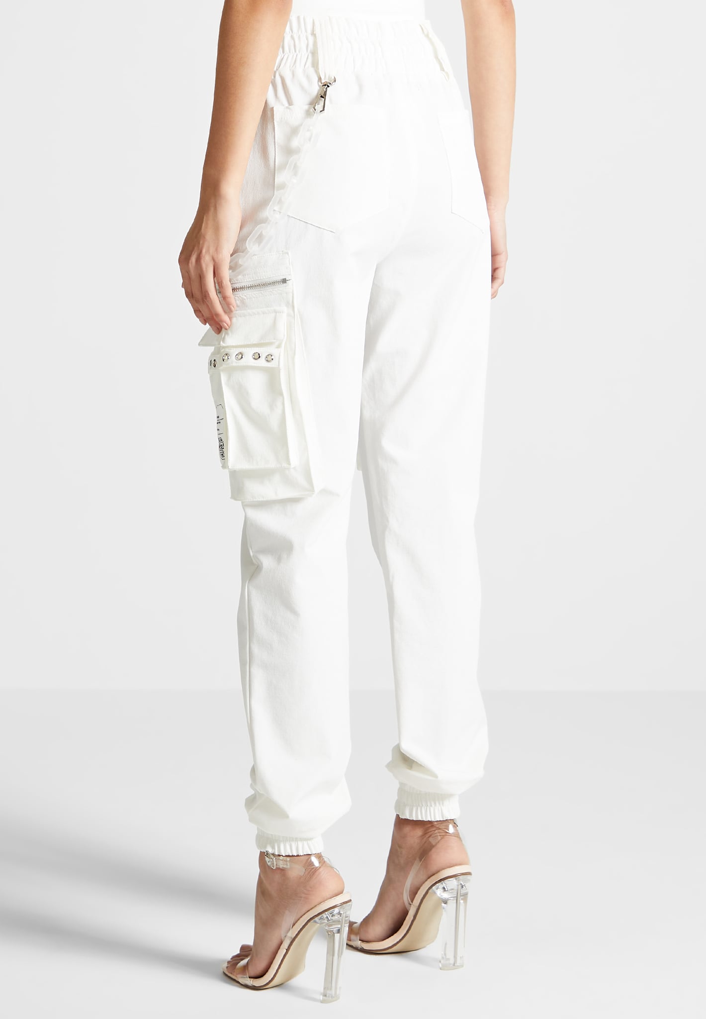 Cargo Pants with Frosted Chain - Off White