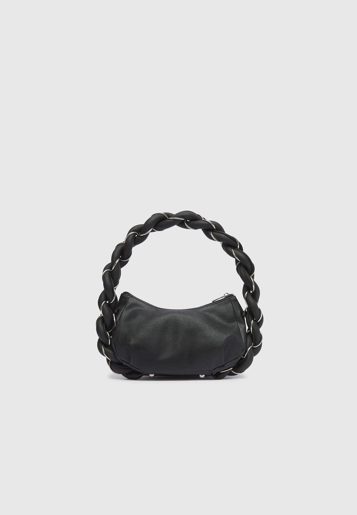 chain-plaited-rope-handbag-black