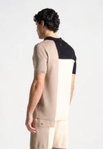 colour-block-knit-revere-polo-top-black-beige