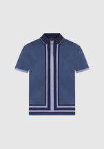 contrast-border-knit-zip-polo-shirt-blue