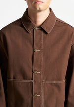 contrast-stitch-carpenter-jacket-brown