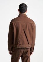 contrast-stitch-carpenter-jacket-brown