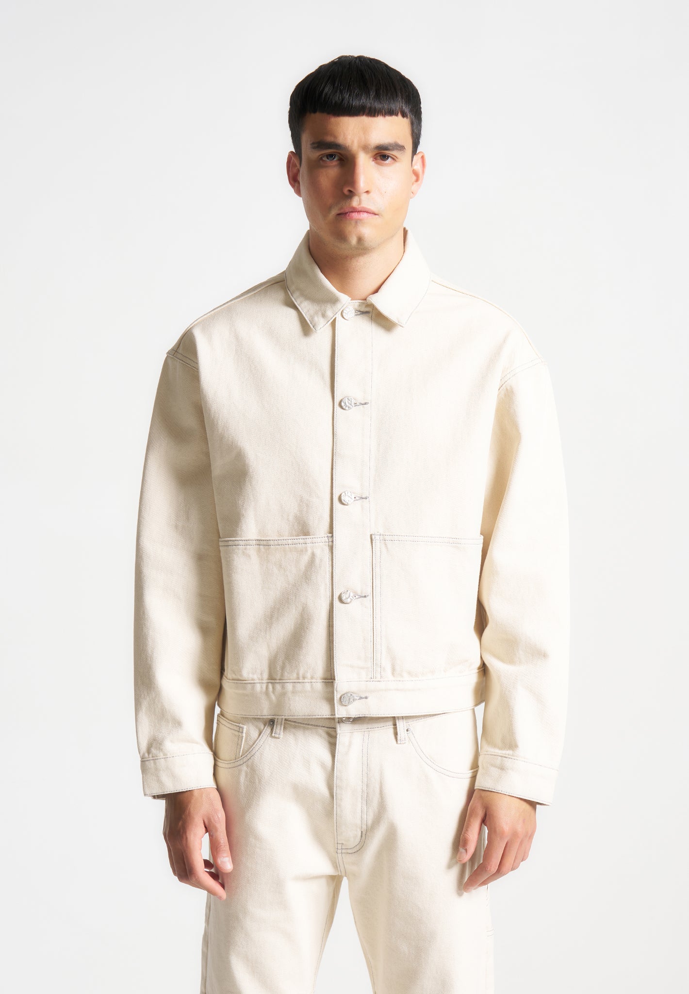 contrast-stitch-carpenter-jacket-cream