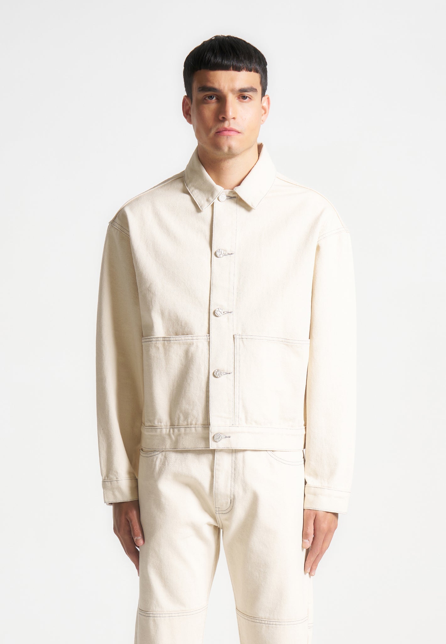 contrast-stitch-carpenter-jacket-cream